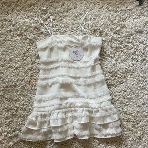 Princess Polly White Molina Mini Dress Size 6